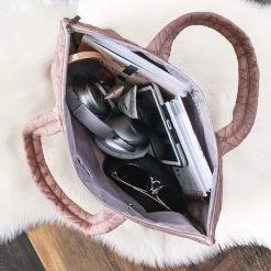 Monogrammed Quilted Tote 9 Monogrammed Quilted Tote -Fashion Clothing Store 69n Monogrammed Quilted Tote in Dove inside