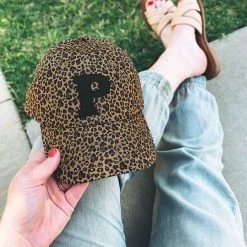 Initial Baseball Hat 7 Initial Baseball Hat -Fashion Clothing Store 78Z letter p leopard initial cap selfie