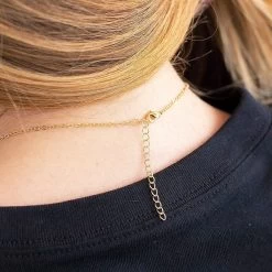 Sideways Initial Necklace -Fashion Clothing Store 7tB sideways script necklace clasp