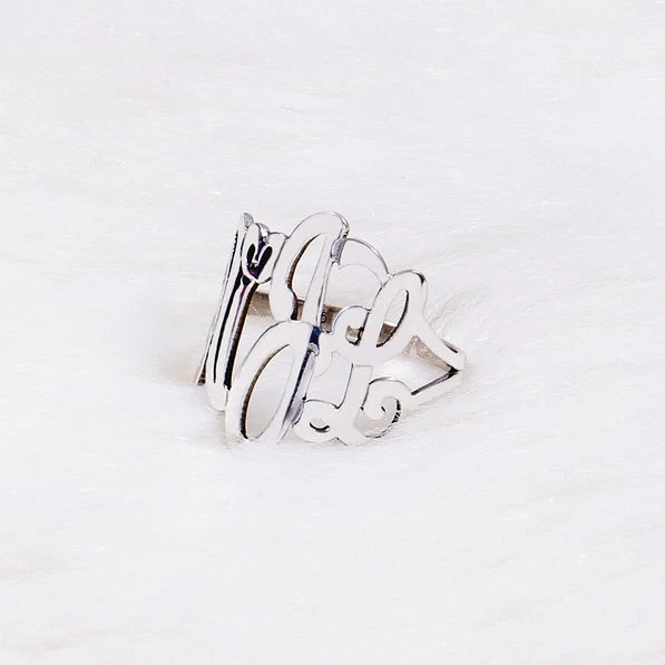 Monogrammed Cut Out Ring 3 Monogrammed Cut Out Ring - Image 3