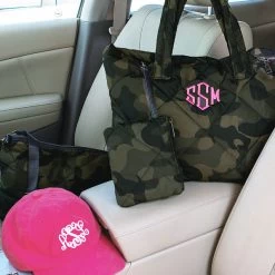Monogrammed Quilted Camo Tote Bag Set 9 Monogrammed Quilted Camo Tote Bag Set -Fashion Clothing Store 8VC camo quilted tote bag set inside car