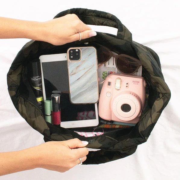 Monogrammed Quilted Camo Tote Bag Set 4 Monogrammed Quilted Camo Tote Bag Set - Image 4