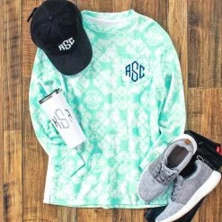 Monogrammed Coastal Crewneck