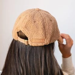 Sherpa Baseball Hat -Fashion Clothing Store 9Lh sherpa baseball hat back view