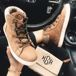 Monogrammed High Top Sneakers -Fashion Clothing Store 9PZ high top sneaker car shoefie
