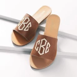 Monogrammed Slide Sandal Set