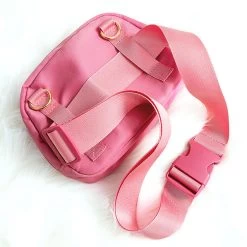 Monogrammed Classic Belt Bag -Fashion Clothing Store 9xP back of rose belt bag