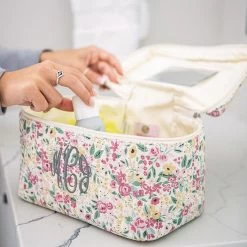 Monogrammed Quilted Train Case -Fashion Clothing Store A7f fall botanical quilted train case up close