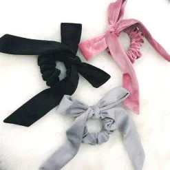 Velvet Bow Scrunchie Set -Fashion Clothing Store AMC velvet bow scrunchie sets