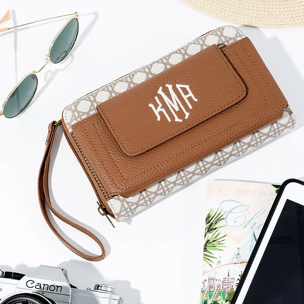 Monogrammed Phone Wallet Wristlet 5 Monogrammed Phone Wallet Wristlet - Image 5