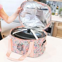 Monogrammed Slow Cooker Carrier 8 Monogrammed Slow Cooker Carrier -Fashion Clothing Store Ag1 inside of coral floral monogrammed slow cooker carrier