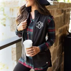 Monogrammed Fleece Vest
