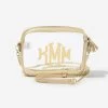 Monogrammed Clear Crossbody Bag