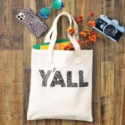 Y'all Tote 7 Y'all Tote -Fashion Clothing Store AtO yall tote bag with leopard phone case