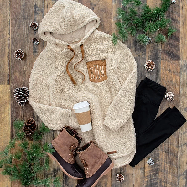 Monogrammed Sherpa Hoodie 4 Monogrammed Sherpa Hoodie - Image 4