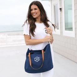 Monogrammed Carry All Tote 9 Monogrammed Carry All Tote -Fashion Clothing Store B8F navy carry all tote at the beach
