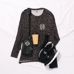 Monogrammed Tunic Shirt -Fashion Clothing Store B97 black onyx tunic t shirt ootd