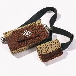 Personalized Crossbody Purse 8 Personalized Crossbody Purse -Fashion Clothing Store BAl studio shot of camle dottie crossbody purse