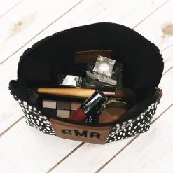 Monogrammed Dottie Cosmetic Case -Fashion Clothing Store BGw inside of cosmetic bag