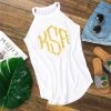 Monogrammed High Neck Tank Top