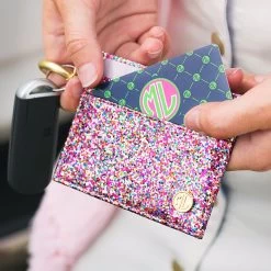 Confetti Card Case -Fashion Clothing Store BaC cards in glitter card case