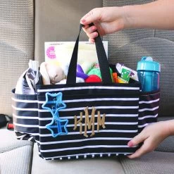 Monogrammed Car Organizer 8 Monogrammed Car Organizer -Fashion Clothing Store ByW monogrammed car seat organizer with kids toys