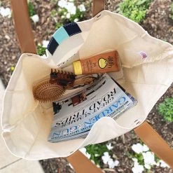 Monogrammed Canvas Bag -Fashion Clothing Store CAy Monogrammed Canvas Bag inside