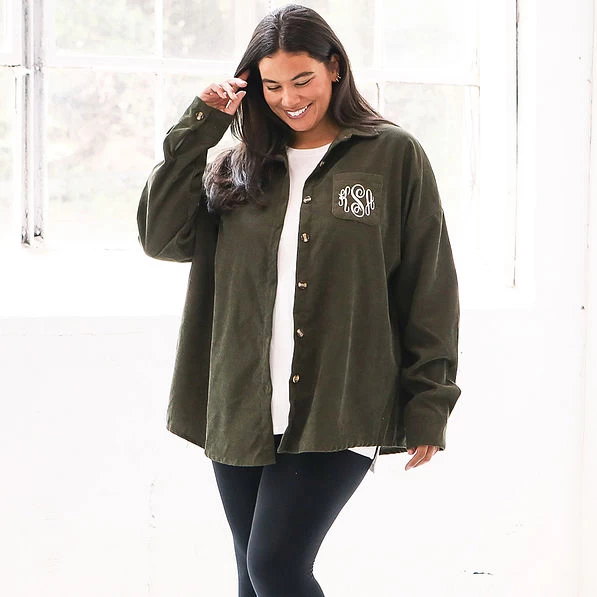 Monogrammed Oversized Button Down Tunic 6 Monogrammed Oversized Button Down Tunic - Image 6