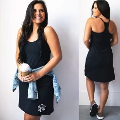 Monogrammed Exercise Dress 11 Monogrammed Exercise Dress -Fashion Clothing Store CCx back of exercise dress