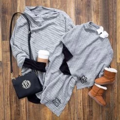 Monogrammed Kids Poncho 16 Monogrammed Kids Poncho -Fashion Clothing Store CRz gray mom and me ponchos