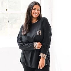 Monogrammed Long Sleeve Shirt -Fashion Clothing Store CX6 black long sleeve shirt julia