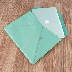 Monogrammed Envelope Laptop Case -Fashion Clothing Store Cc9 mint envelope laptop case open