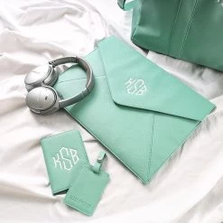 Monogrammed Envelope Laptop Case -Fashion Clothing Store Cc9 mint envelope laptop case with card holder