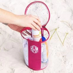 Monogrammed Clear Ditty Bag 14 Monogrammed Clear Ditty Bag -Fashion Clothing Store Cmh inside of multi dot clear ditty