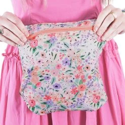 Monogrammed Cinch Bag 14 Monogrammed Cinch Bag -Fashion Clothing Store Cux girl holding coral floral cinch bag rolled up