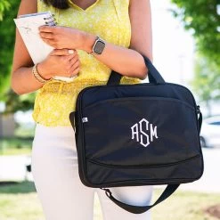 Monogrammed Laptop Bag 13 Monogrammed Laptop Bag -Fashion Clothing Store D9P up close laptop bag black