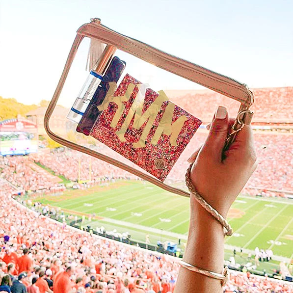 Monogrammed Clear Stadium Wristlet 4 Monogrammed Clear Stadium Wristlet - Image 4