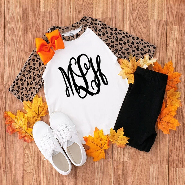 Monogrammed Kids Raglan Tunic 8 Monogrammed Kids Raglan Tunic - Image 8