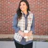 Monogrammed Buffalo Plaid Fleece Vest