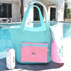 Monogrammed Waterproof Beach Bag -Fashion Clothing Store DYH waterproof beach bag at pool with name