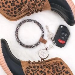 Personalized Key Ring -Fashion Clothing Store Dyd leopard cord keychain