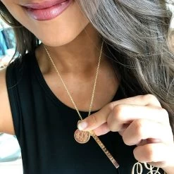 Monogrammed Proverbs 31 Necklace -Fashion Clothing Store Dyj black tank gold proverbs necklace