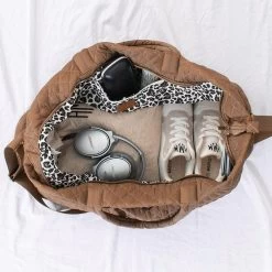 Monogrammed Diamond Quilted Weekender -Fashion Clothing Store E8N leopard interior of diamond quilted weekender