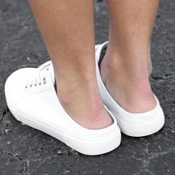 Monogrammed Slide On Sneakers -Fashion Clothing Store EI4 back of slide on sneakers