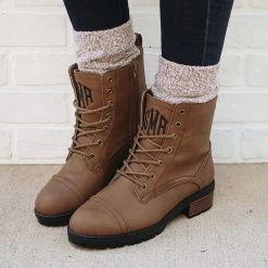 Monogrammed Fall Boots -Fashion Clothing Store EMa monogrammed combat boots 1