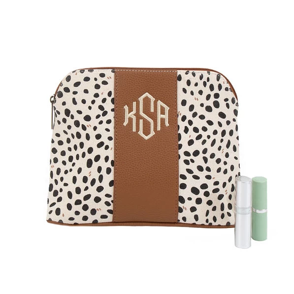 Monogrammed Spotted Cosmetic Bag 1 Monogrammed Spotted Cosmetic Bag