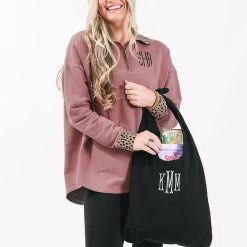 Monogrammed Hobo Bag 12 Monogrammed Hobo Bag -Fashion Clothing Store Ebz girl wearing black hobo bag with groceries