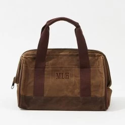 Personalized Waxed Canvas Tool Bag