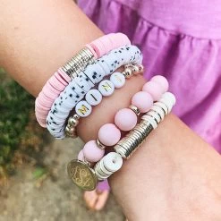 Monogrammed Mini Bracelet Stack 7 Monogrammed Mini Bracelet Stack -Fashion Clothing Store FFs mini monogrammed bracelet stack