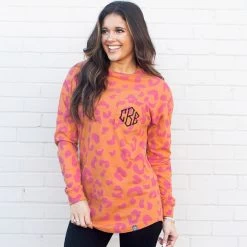 Monogrammed Long Sleeve Shirt -Fashion Clothing Store Fi2 sunset leoaprd long sleeve on brunette